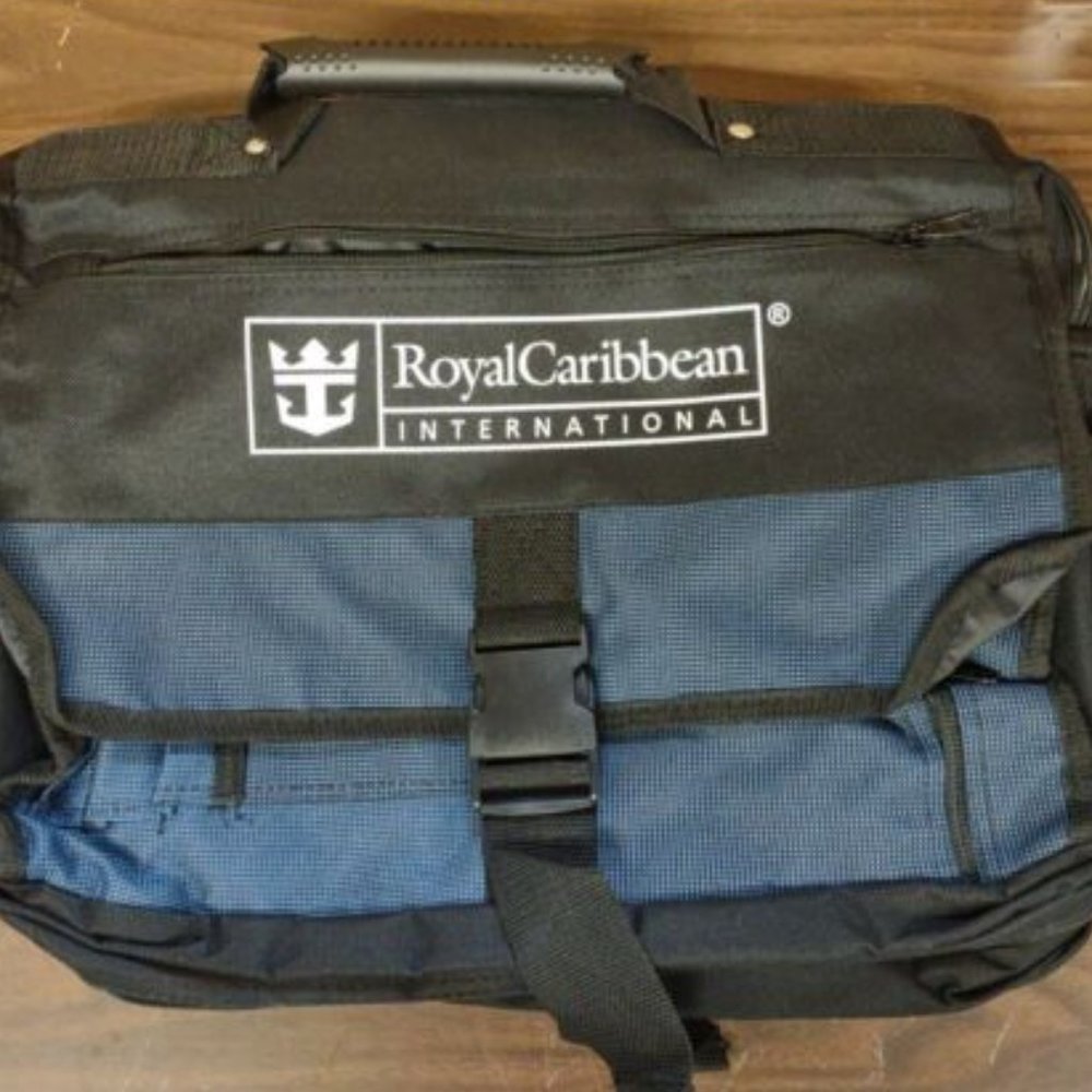 Royal Caribbean International Messenger Bag Blue Black Adjustable Shoulder Strap